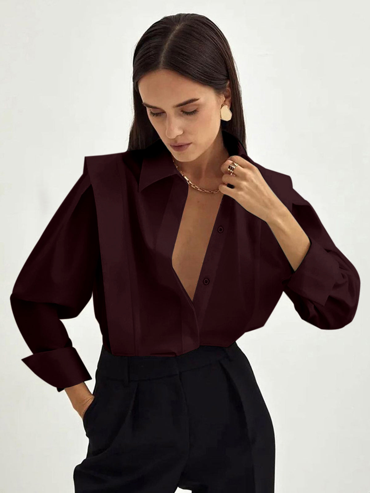 Chemise Oversize Valentine en Coton, vue 9