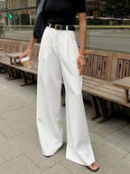 Pantalon Large Adèle à Ligne Épurée, vue 1