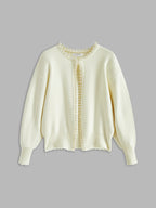 Cardigan Sibylle à Perles et Finitions Effilochées, vue 5