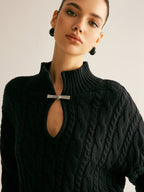 Top Maille Éva en Coton à Encolure Goutte, vue 3