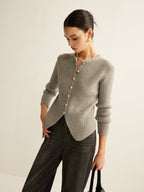 Cardigan Laure Fendu à Boutons, vue 3