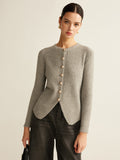 Cardigan Laure Fendu à Boutons, vue 1