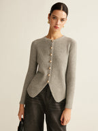 Cardigan Laure Fendu à Boutons, vue 1