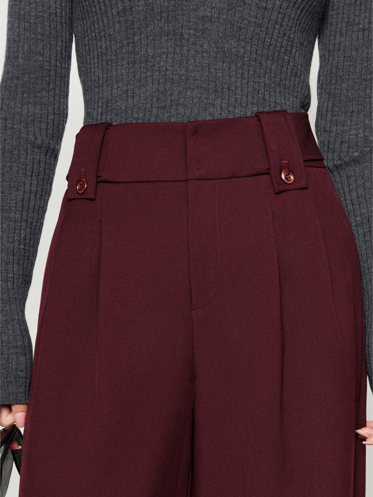 Pantalon Large Victoire à Plis Vintage, vue 2