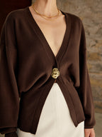 Cardigan Aurélie à Boutons Dorés, vue 2