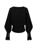 Sweatshirt Cintré Sidonie à Manches Évasées, vue 1
