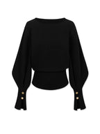 Sweatshirt Cintré Sidonie à Manches Évasées, vue 1