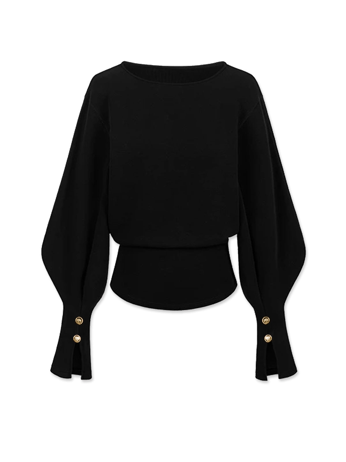 Sweatshirt Cintré Sidonie à Manches Évasées, vue 1