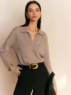 Pull Juliette à Col Polo, vue 1