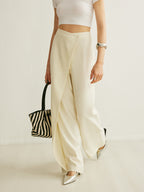 Pantalon Taille Haute Olympe à Drapé Croisé, vue 5