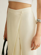 Pantalon Taille Haute Olympe à Drapé Croisé, vue 6