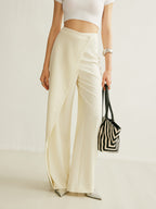 Pantalon Taille Haute Olympe à Drapé Croisé, vue 2