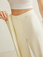 Pantalon Taille Haute Olympe à Drapé Croisé, vue 7