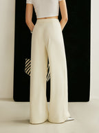 Pantalon Taille Haute Olympe à Drapé Croisé, vue 8