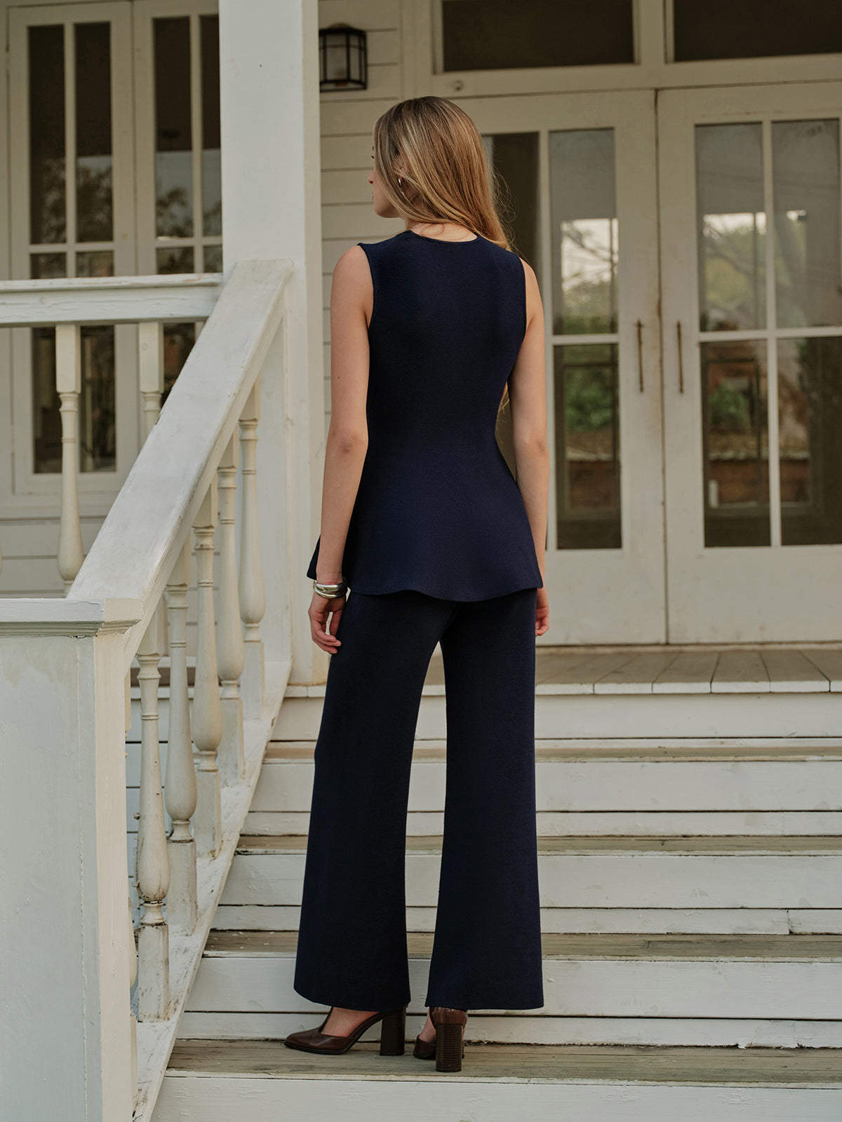 Pantalon en Maille Ilona à Taille Élastiquée, vue 6