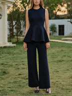 Pantalon en Maille Ilona à Taille Élastiquée, vue 2