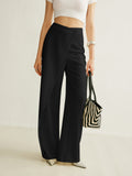 Pantalon Taille Haute Olympe à Drapé Croisé, vue 1