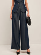 Pantalon Large Katell à Taille Haute, vue 2