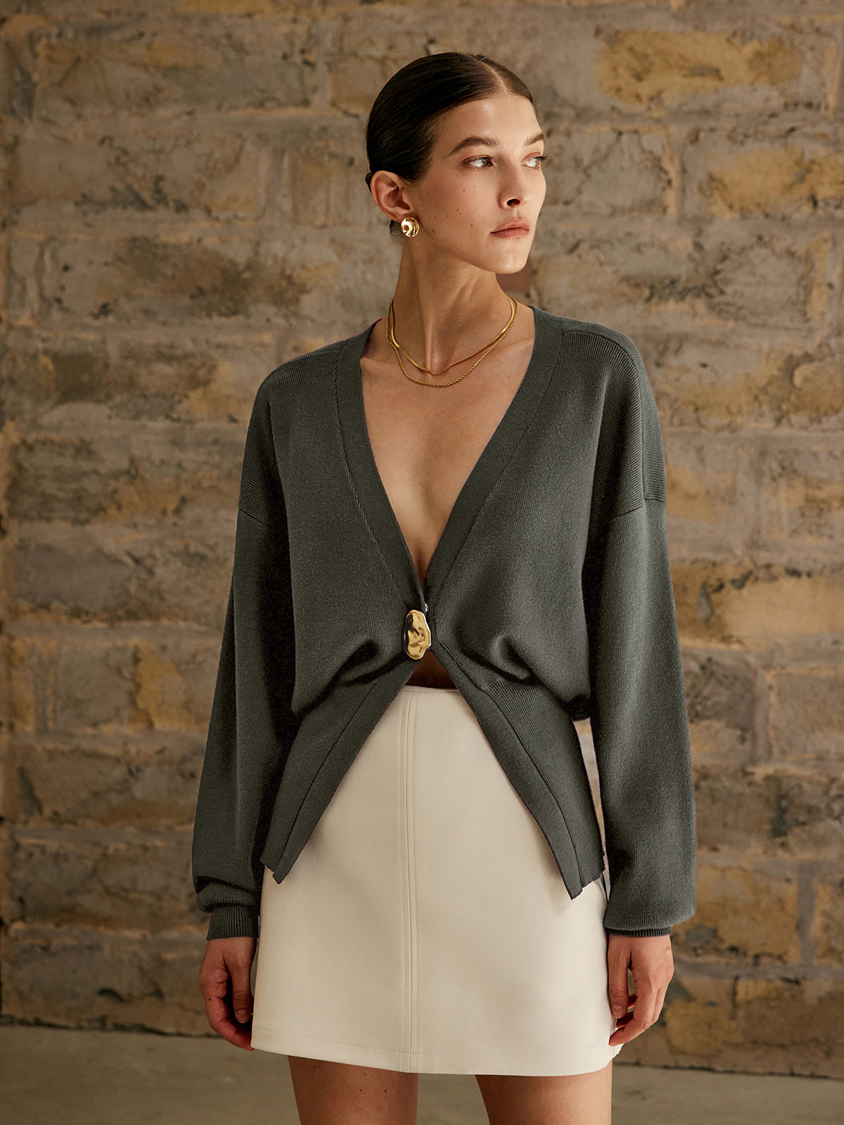 Cardigan Aurélie à Boutons Dorés, vue 8