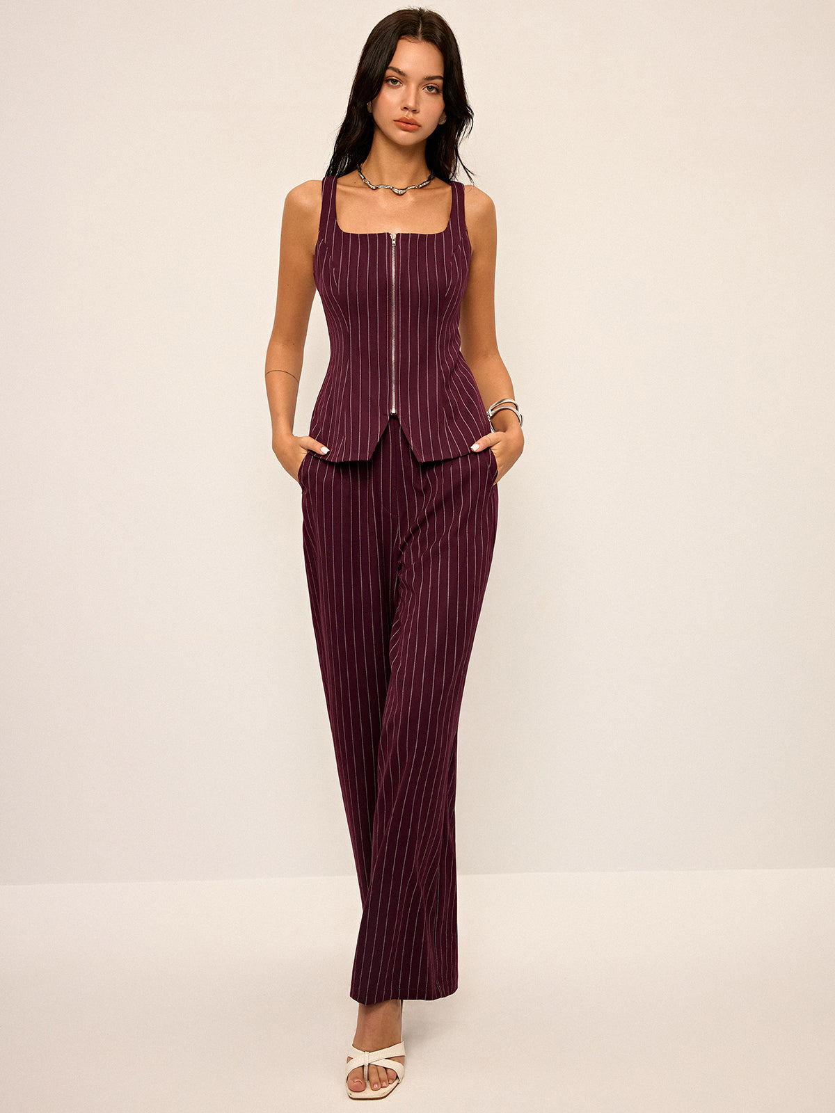 Pantalon Large Honorine à Rayures Tennis, vue 3
