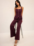 Pantalon Large Honorine à Rayures Tennis, vue 4