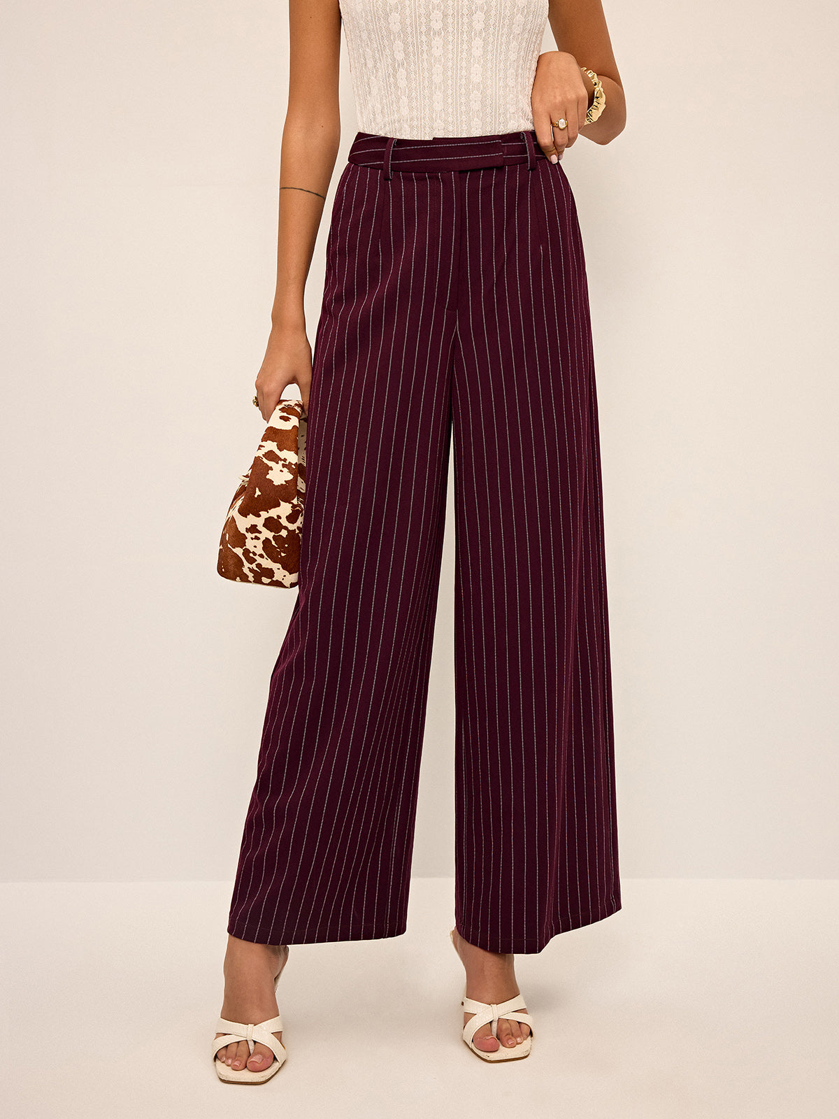 Pantalon Large Honorine à Rayures Tennis, vue 7