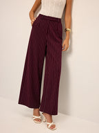 Pantalon Large Honorine à Rayures Tennis, vue 2