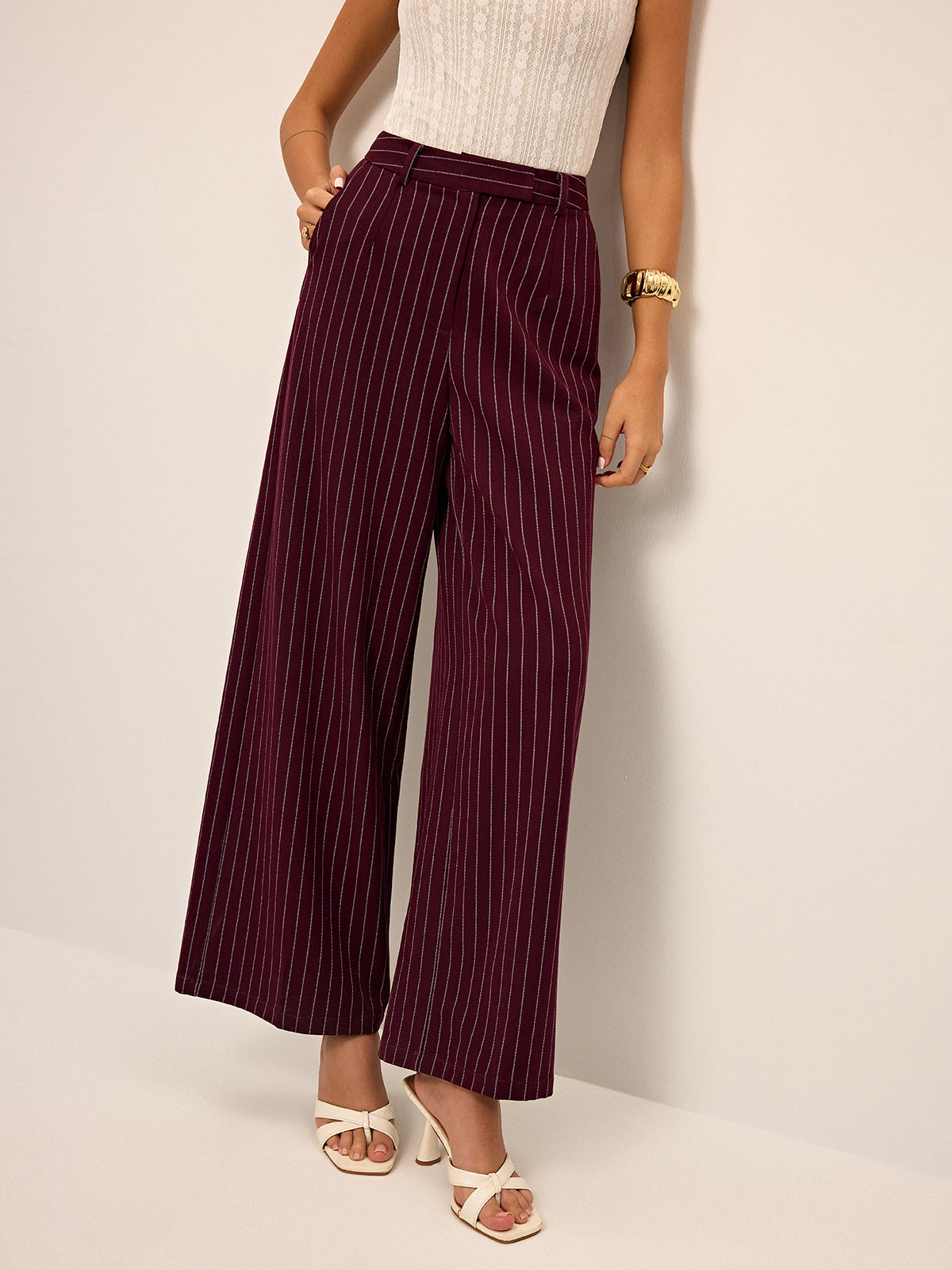 Pantalon Large Honorine à Rayures Tennis, vue 2