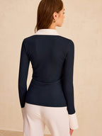 Chemise Bicolore Albane à Boutons, vue 4