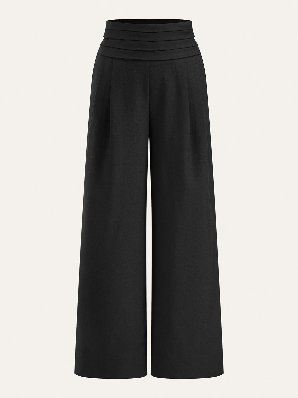 Pantalon Large Louise à Ceinture Plissée, vue 3
