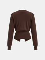 Cardigan Émilie en Laine Mélangée à Boutons Dorés, vue 5
