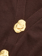 Cardigan Émilie en Laine Mélangée à Boutons Dorés, vue 6