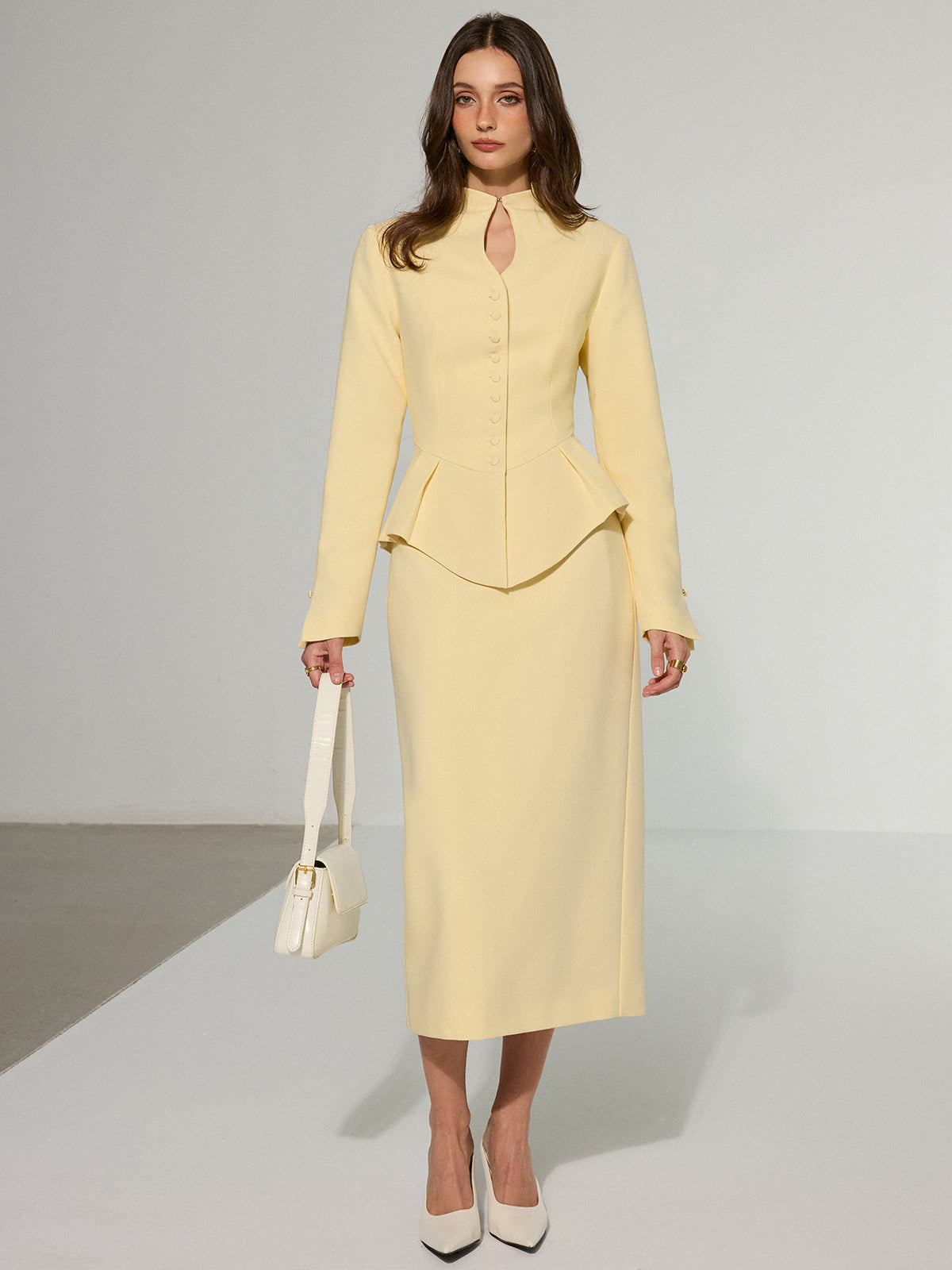 Blazer Péplum Anaïs à Encolure Goutte, vue 2