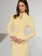Blazer Péplum Anaïs à Encolure Goutte, vue 4