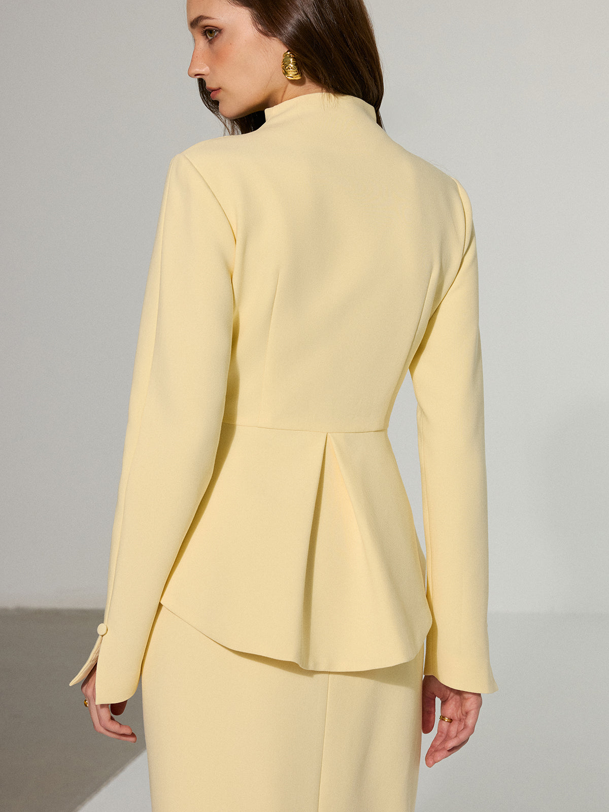 Blazer Péplum Anaïs à Encolure Goutte, vue 6
