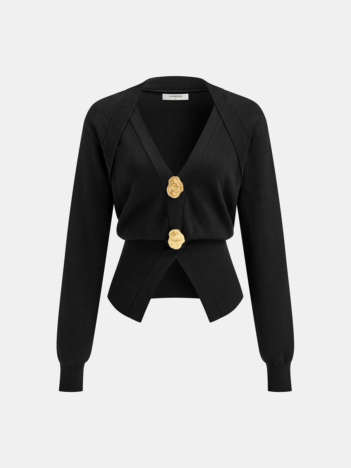 Cardigan Émilie en Laine Mélangée à Boutons Dorés, vue 9