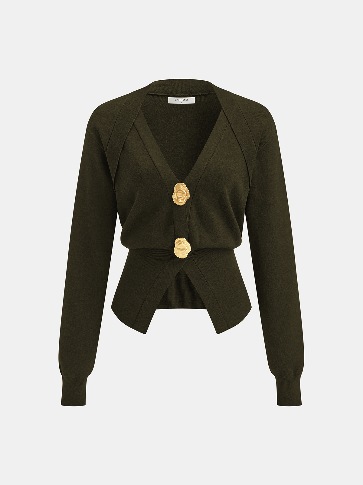 Cardigan Émilie en Laine Mélangée à Boutons Dorés, vue 8