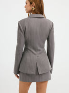 Blazer Rayé Héloïse à Coupe Tailleur, vue 6