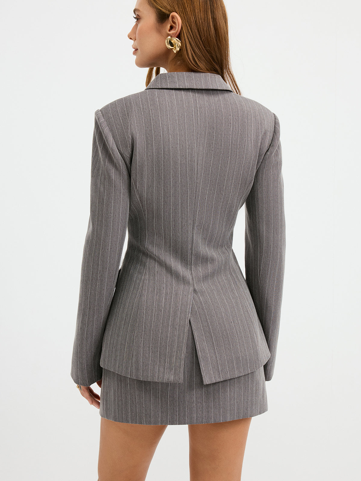 Blazer Rayé Héloïse à Coupe Tailleur, vue 6