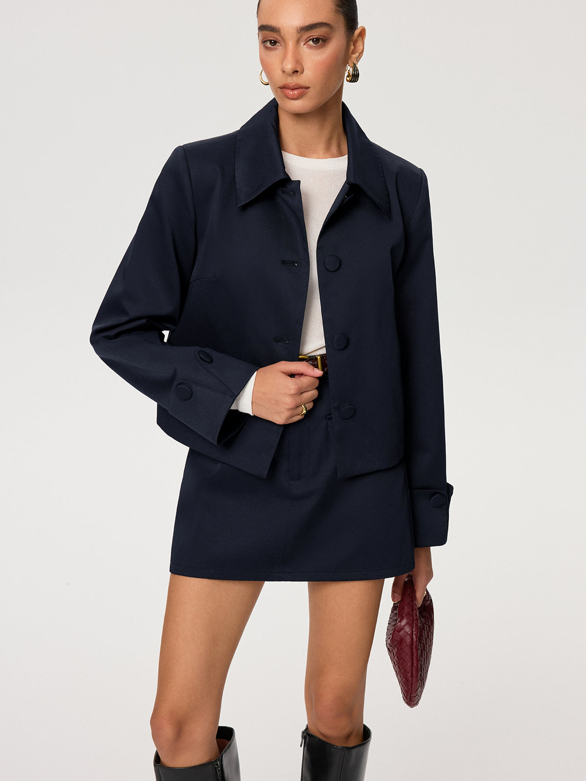 Veste Courte Garance en Coton Mélangé, vue 2