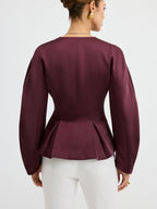Blazer Péplum Delphine à Manches Bouffantes, vue 5