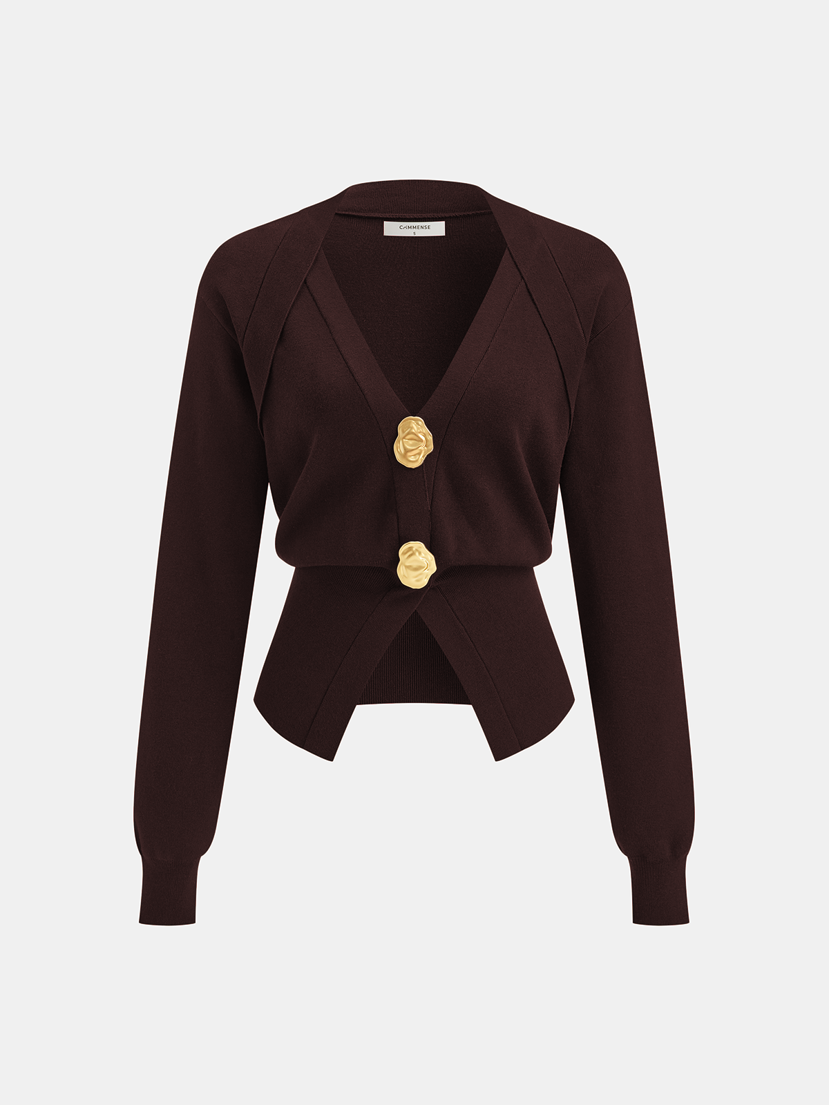 Cardigan Émilie en Laine Mélangée à Boutons Dorés, vue 10