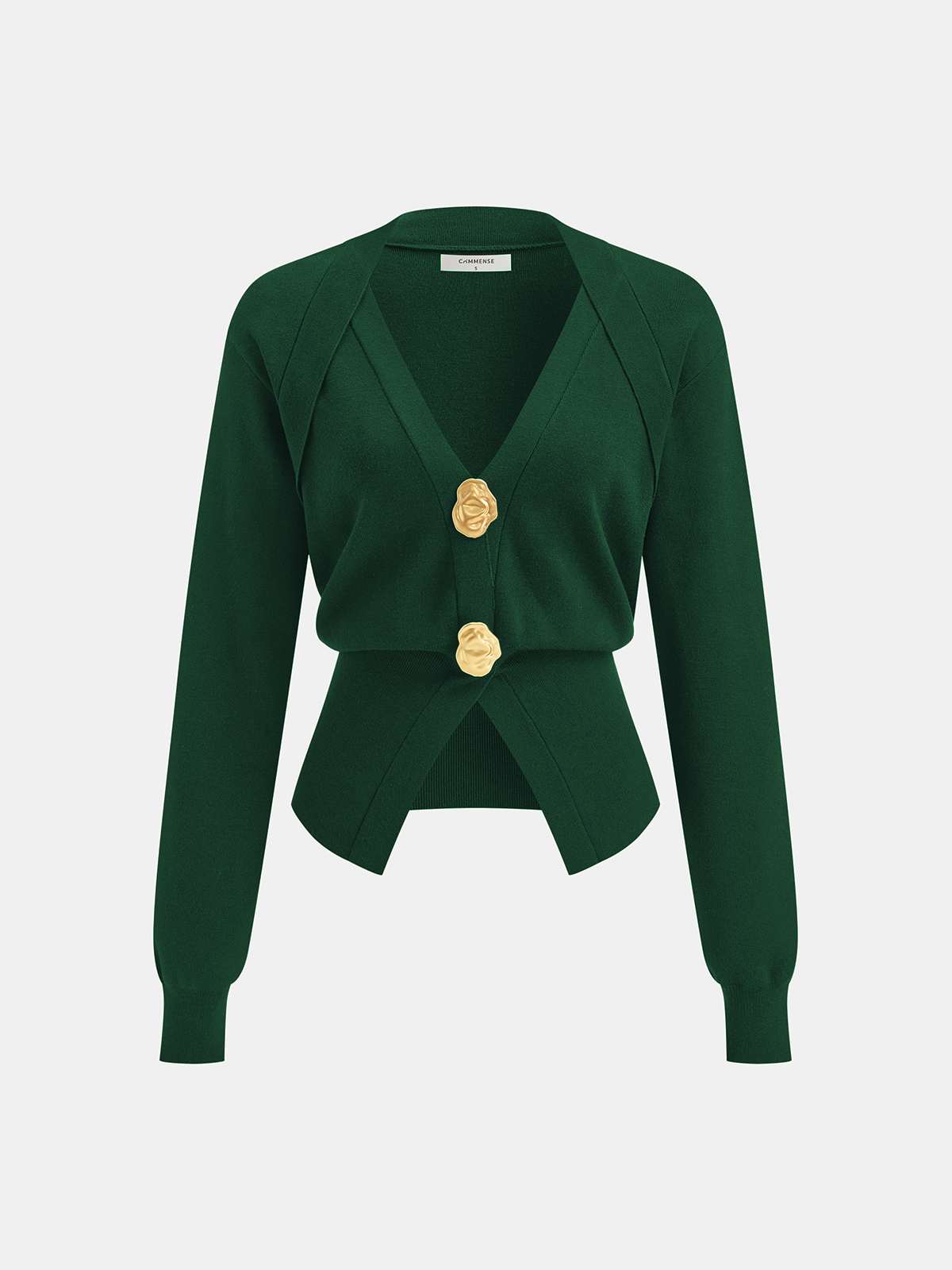 Cardigan Émilie en Laine Mélangée à Boutons Dorés, vue 14