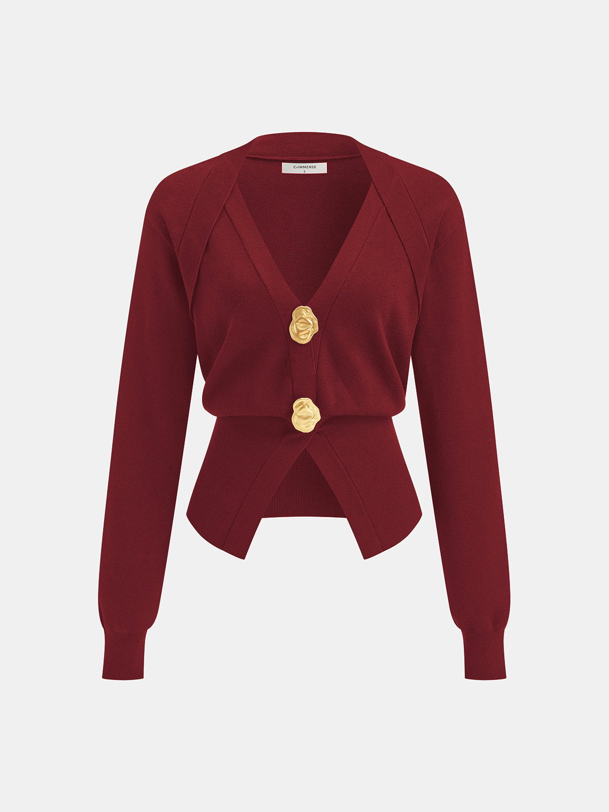 Cardigan Émilie en Laine Mélangée à Boutons Dorés, vue 12