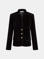 Blazer Isaline en Velours à Col Montant, vue 2