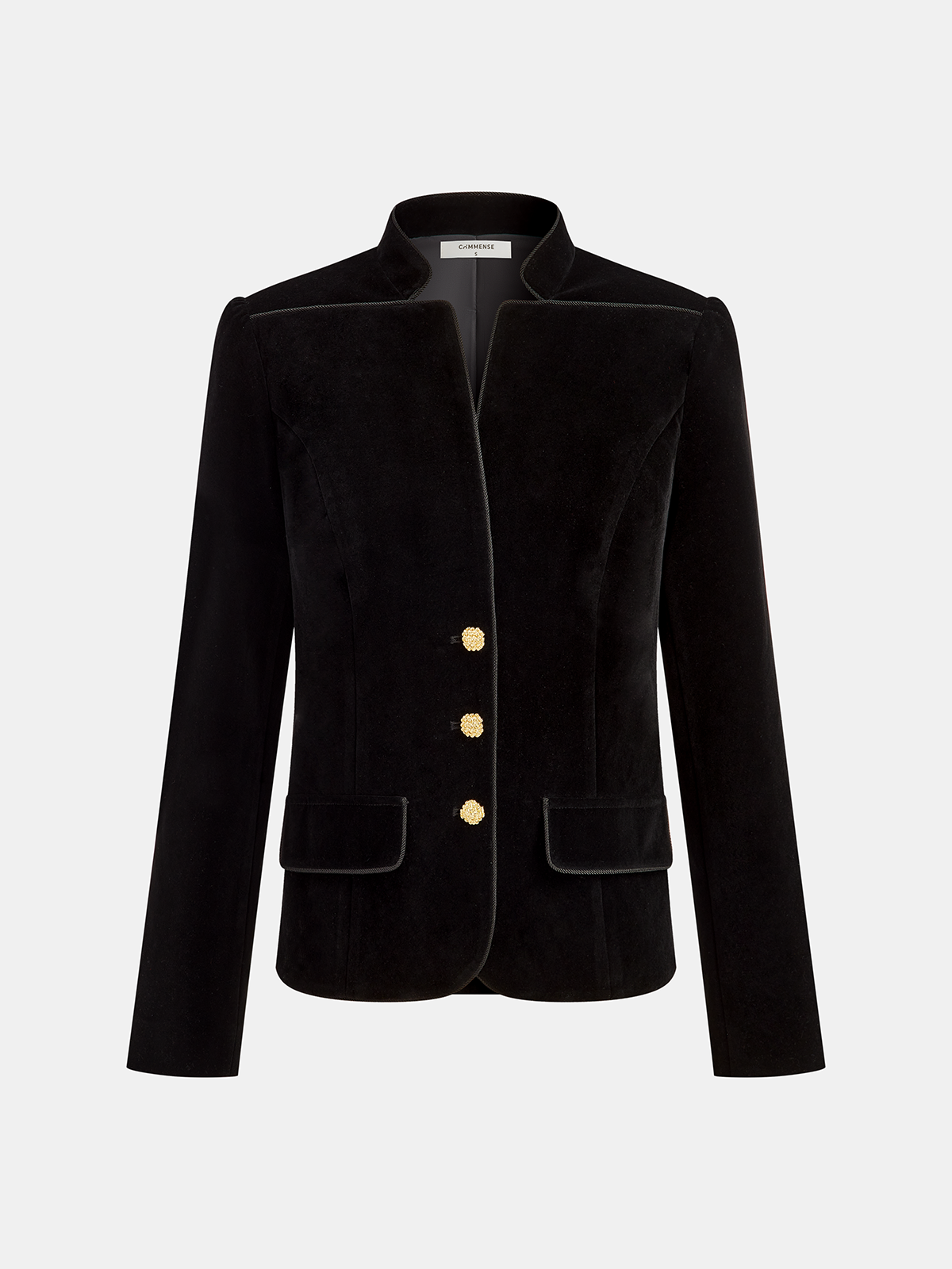 Blazer Isaline en Velours à Col Montant, vue 2