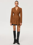 Blazer Long Camille en Suédine Ceinturée, vue 2
