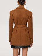Blazer Long Camille en Suédine Ceinturée, vue 6