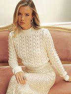 Pull Dos Nu Mathilde aux Perles, vue 2