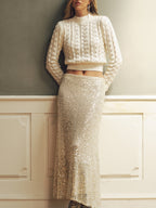 Pull Dos Nu Mathilde aux Perles, vue 6